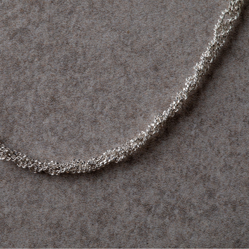 Classic Bridal Necklace, Silver Delicate Layered Necklace, Simple Wedding Necklace, Elegant Wedding Necklace, Minimalist Necklace Layered image 3