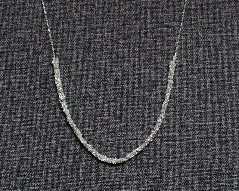 Collar Silver Necklace, Unique Choker Necklace, Minimalist Bridal Collar Necklace, Bridal Collar Necklace Silver, Elegant Necklace Choker image 2