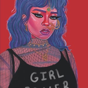 Girl Power - Desi Girl Postcard Print
