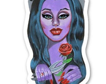 Morticia Goth Sticker