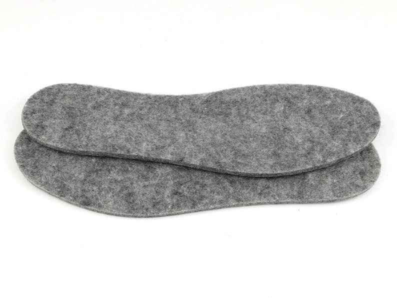 Natural Wool Shoe Felt Insoles Universal Size Inserts Warm Boots ...