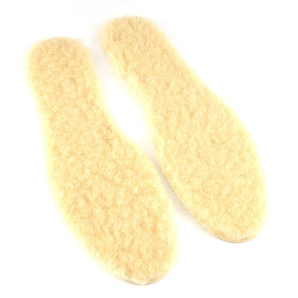 Natural Merino Lamb Wool Insoles Shoes Inserts Boots Universal Unisex Men Women Warm Slippers Eco Friendly Latex Backed Inner Sole