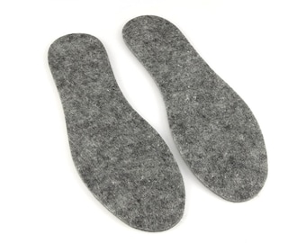 Natural Wool Shoe Felt Insoles Universal Size Inserts Warm Boots Slippers Eco Friendly Felted Winter Warm