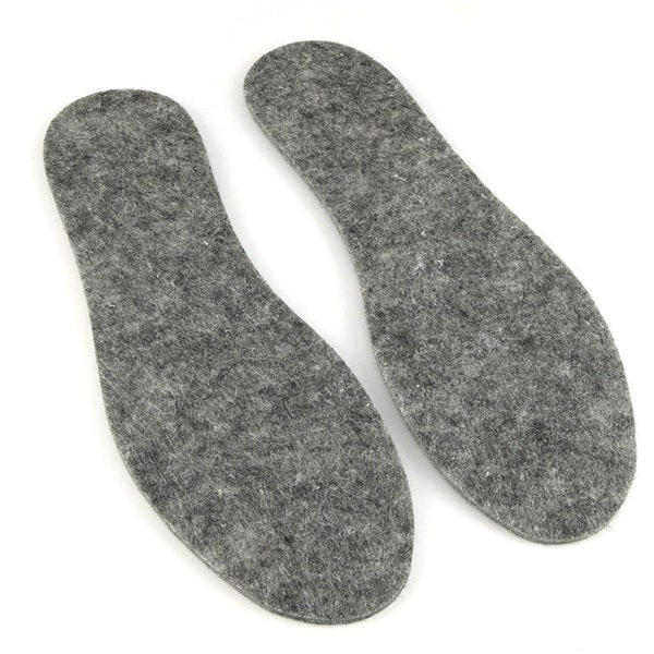 Semelles intérieures en feutre de laine naturelle, inserts de taille universelle, bottes chaudes, chaussons, feutre écologique, hiver chaud