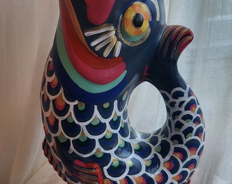 Hand Painted, Upcycled Fish Vase