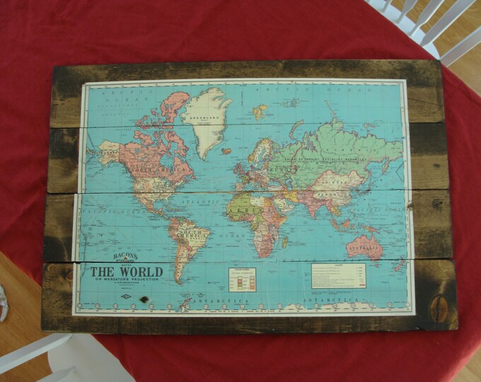 Vintage World Map Etsy