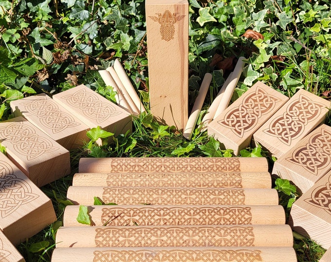 Deluxe Kubb Set - Hardwood - Viking Chess - Luxury Lawn Game - Engraved