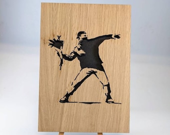 Banksy Graffiti De Bloemenwerper Wall Art