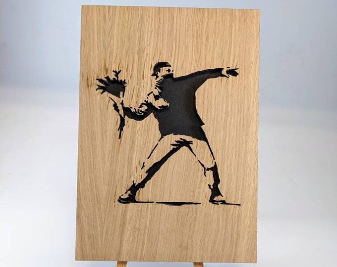 Banksy Graffiti The Flower Thrower Wall Art