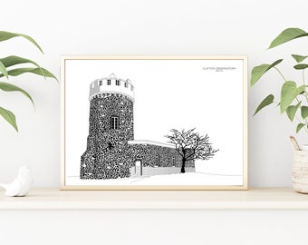 Clifton Observatory - Bristol - gicleeprints, wenskaarten, ansichtkaarten