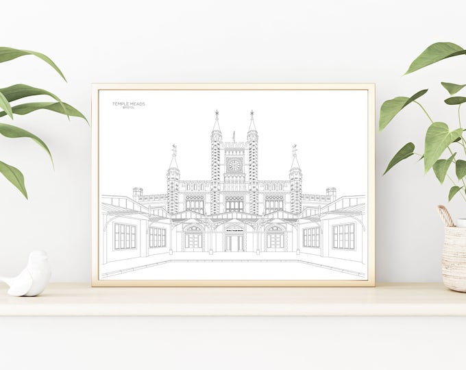 Temple Meads Train Station - Bristol - Giclee Prints - Greeting Cards - Postcards