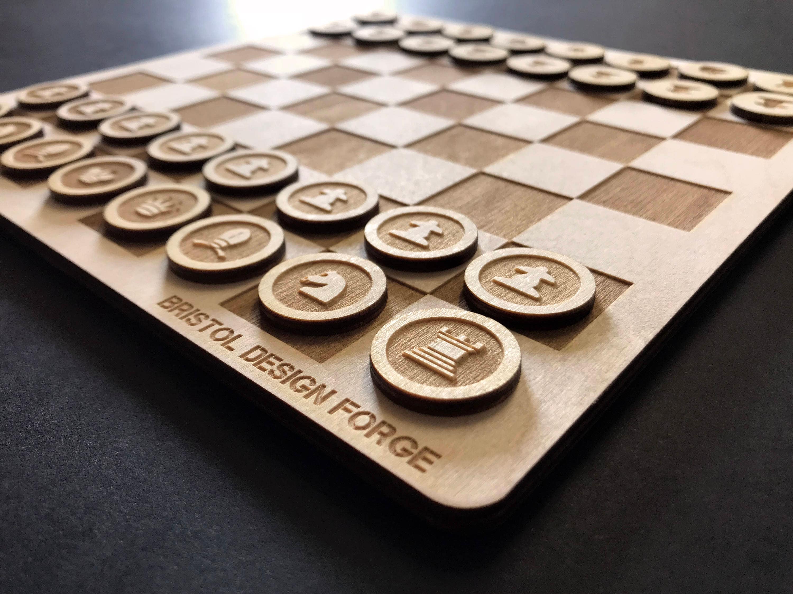 Minimal Chess Set Laser Cut Chess Set