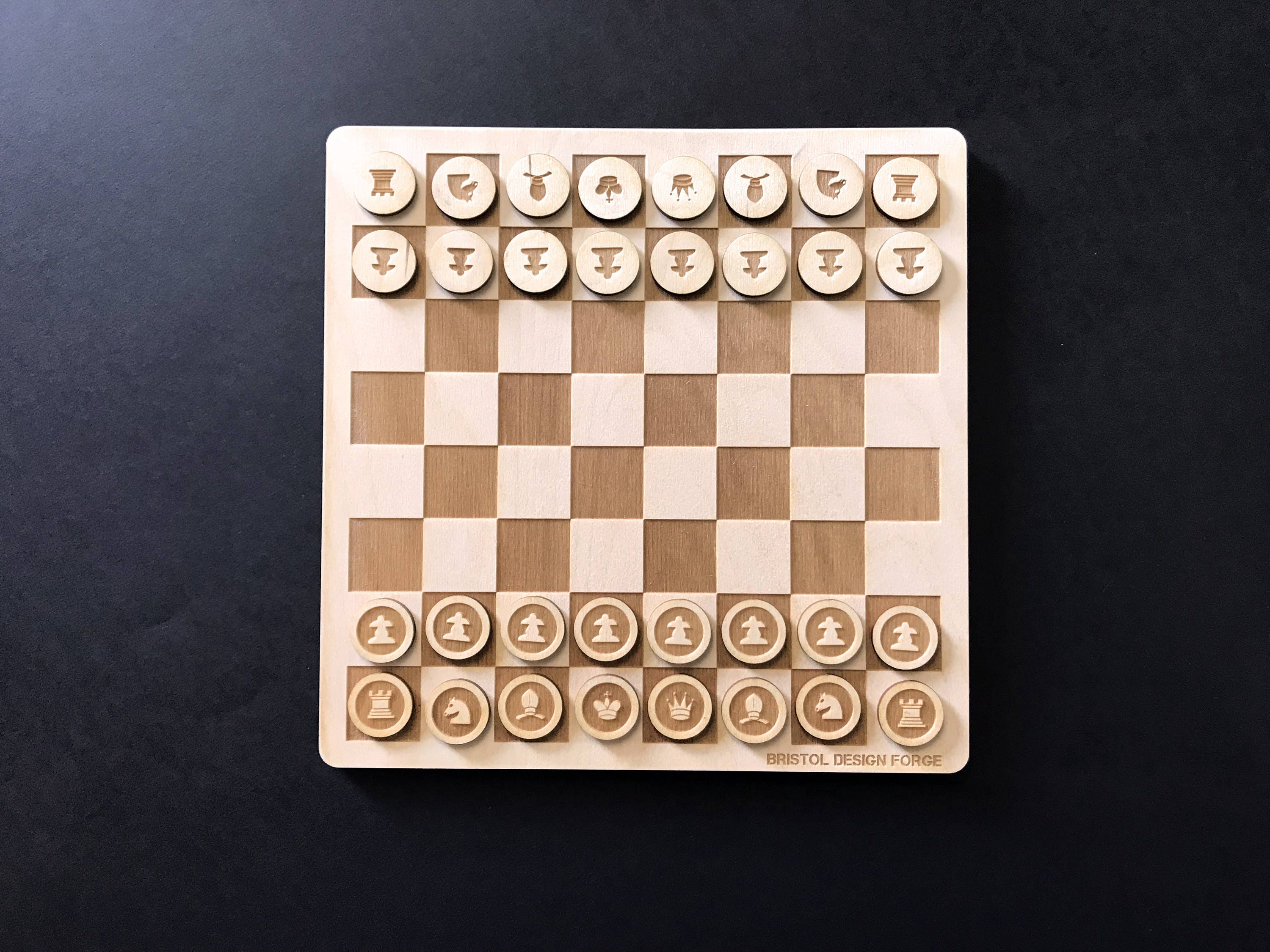 Minimal Chess Set Laser Cut Chess Set