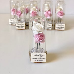 Bulk Party Favors, Custom Wedding Favors for Guests, Rose Dome Favors, Personalized Beauty and the Beast Favors, Sweet 15 Gifts Souvenirs