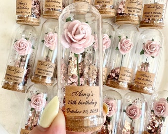 10 pcs Favors for Wedding, Baby Showers Favors, Cloche Dome Glass Custom Party Favors, Personalized Wedding Gift, Bachelorette Favors Gift