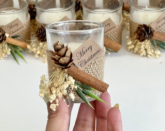 10 pcs Christmas Custom Candle Favors, Winter Wedding Favors for Guests, Wedding Party Favors, Candle Favors with Box, Candle Favors