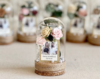 5 pcs Custom Photo Favors, Wedding Favors for Guests, Party Gifts, Rose Dome Personalized Photo Gift, Bachelorette Favors, Anniversary Gifts