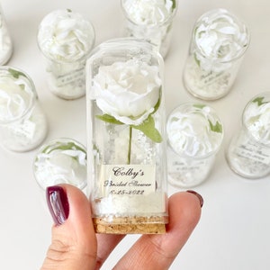 Personalisierte Rose Dome Gefälligkeiten: Brautparty, Hochzeit, Sweet 16