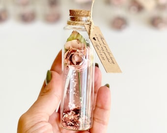 Blush Rustic Party Favors: Personalized Rose Gold Wedding Gifts