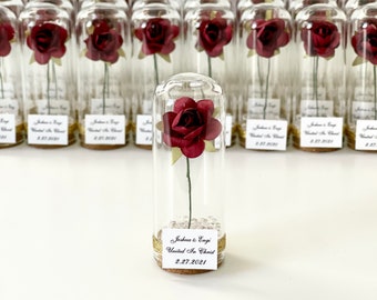 10 pcs Wedding Favors for Guests, Wedding Favors, Favors, Dome, Custom Favors, Beauty and the Beast, Quinceanera Sweet 16, Rose Dome Favors