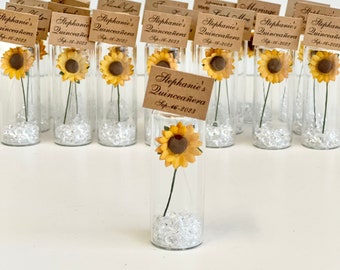 10 pcs Sunflowers Favors, Wedding Favors for Guests, Rustic Favors, Baby Shower favors, Baptism Favors, Engagement Favors, Boho Wedding Gift