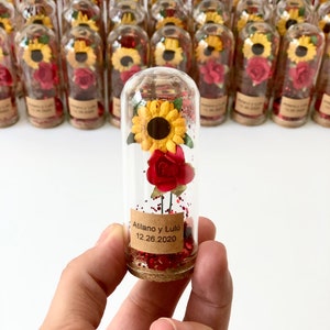 Hochzeitsgeschenke für Gäste, rustikale Partygeschenke, benutzerdefinierte Sonnenblumengeschenke, Quinceanera-Gastgeschenke, Bachelorette-Geschenkgeschenke, Dankesgeschenke