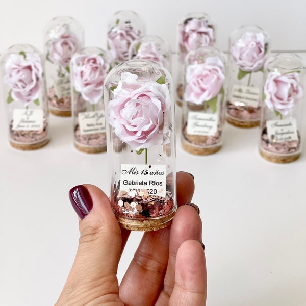 10pcs Wedding Favors for Guests, Wedding Favors, Favors, Dome, Custom Favors, Beauty and the Beast, Quinceanera Sweet 16, Rose Dome Favors