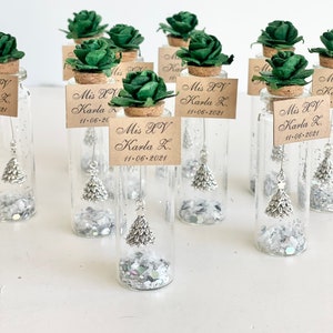 Custom Christmas Favors, Xmas Favors, Christmas Gift, Christmas Tree Favors,  Bulk Christmas Party Favors, Glass jar, Personalized Gifts