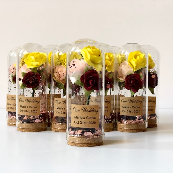 10pcs Wedding favors for guests, Wedding favors, Favors, Dome, Glass dome, Cloche dome, Custom favors, Beauty and the Beast, Party favors