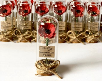 10 pcs Wedding favors for guests, Wedding favors, Favors, Glass dome, Cloche dome, Custom favors, Tulip favors, Party favors, Rustic Favors