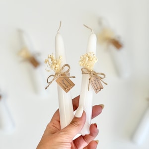 6 pcs Candles Baptism Favors for Guests, Christening Favors, Custom Favors, First Communion Souvenirs Gifts, Personalized Baptism Gifts