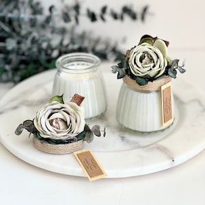 Boho Enchanted Forest Candle Wedding Favors for Guests, Custom Party Candle Favors, Personalized Luxury Candle Favor, Sage Home Decor Candle