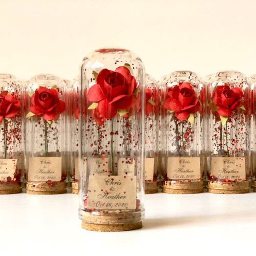 Beauty and the Beast Mini Glass Wedding Favors for Guests - Etsy