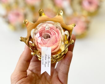 Custom Wedding favors for Guests, Personalized Party Crown Favors, Thank You Gifts, The Princess and the Frog, Bulk Pink Bachelorette Party