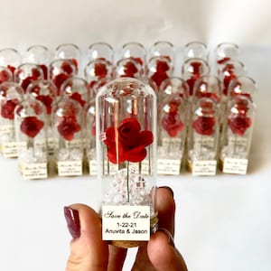 Bulk Rose Dome Favors for Guests, Wedding Favors Gift, Personalized Party Gifts, Beauty and the Beast Custom Favors, Bachelorette Favors