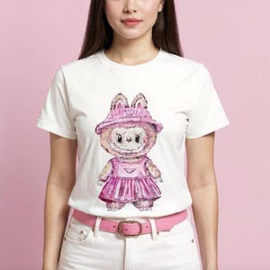Labubu T-Shirt Hand Painted or Printed – Custom Unisex Tee for Men, Women, Boys, Girls – Unique Gift Shirt