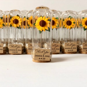 10pcs Wedding Favors for Guests, Wedding Favors, Favors, Rustic Wedding, Custom Favors, Sunflower Favors, Rustic Favors, Sunflowers, Party image 3