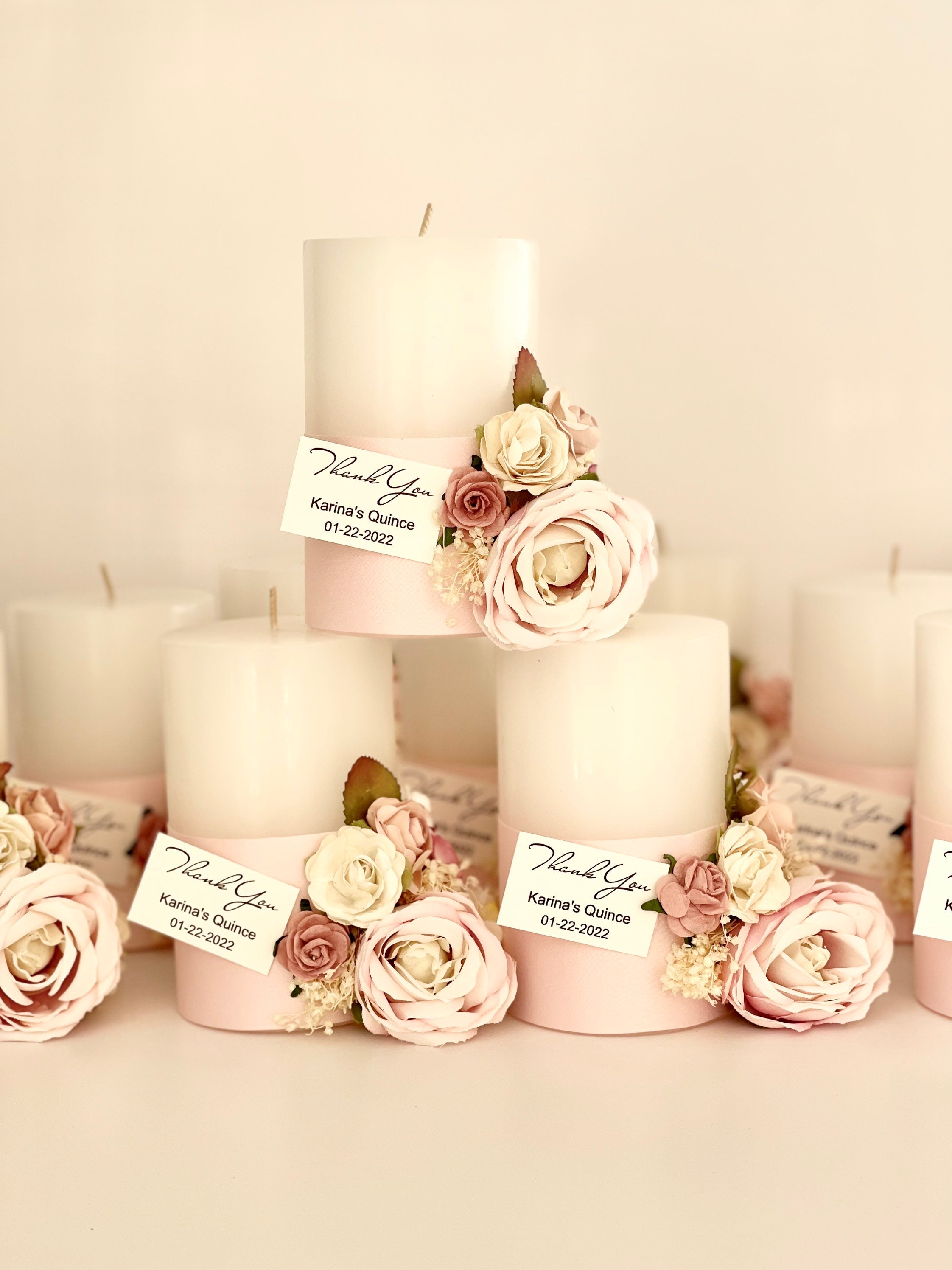 3pcs Custom Candle Wedding Favors for Guests, Luxury Party Favors ...