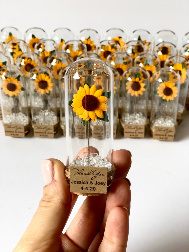 10pcs Wedding Favors for Guests, Wedding Favors, Favors, Rustic Wedding, Custom Favors, Sunflower Favors, Rustic Favors, Sunflowers, Party image 1