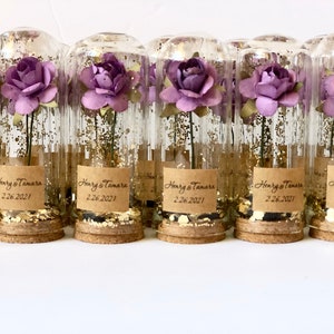Bulk Rose Dome Favors for Guests, Wedding Favors Gifts, Personalized Party Gifts, Beauty and the Beast Custom Favors, Bachelorette Favors