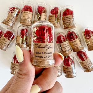 Bulk Party Favors for Guests, Personalized Wedding Favors, Custom Rose Dome Favors Gifts, Bachelorette Party Gifts, Engagement Souvenirs