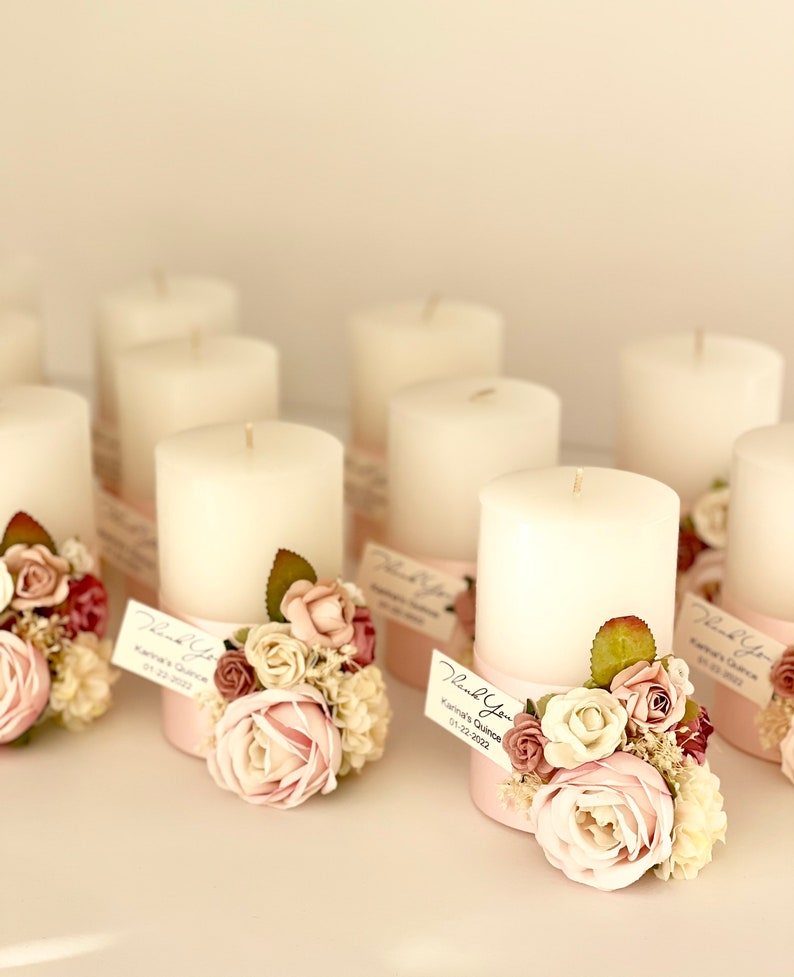 3pcs Custom Candle Wedding Favors for Guests, Luxury Party Favors ...