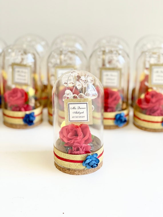 Wedding Favour Keyring Pack of 10 Disney Inspired Beauty and the Beast 