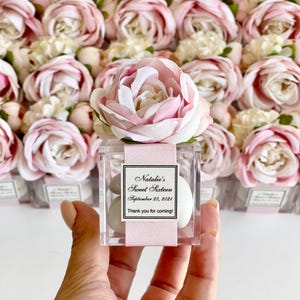 5 pcs Wedding Favors for Guests, Candy Favors Boxes, Bachelorette Favors, Custom Sweet 16 Gift, Party Favors, Blush Engagement Favors Gift