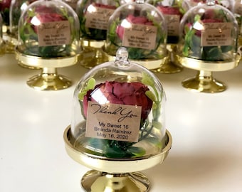 Beauty and the Beast Theme Favor Glass Rose Dome - Etsy