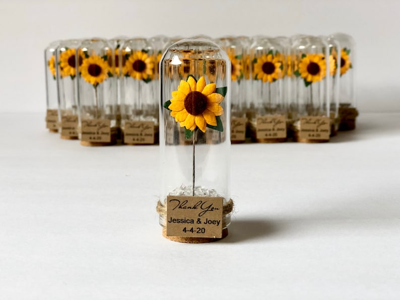 10pcs Wedding Favors for Guests, Wedding Favors, Favors, Rustic Wedding, Custom Favors, Sunflower Favors, Rustic Favors, Sunflowers, Party image 2