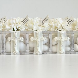 10 pcs Baptism Favors, Christening Favors, Favors Boxes, Cross Favors, Custom Favors, First Communion Souvenirs, Personalized Baptism Gifts image 7