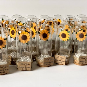 10pcs Wedding Favors for Guests, Wedding Favors, Favors, Rustic Wedding, Custom Favors, Sunflower Favors, Rustic Favors, Sunflowers, Party image 6