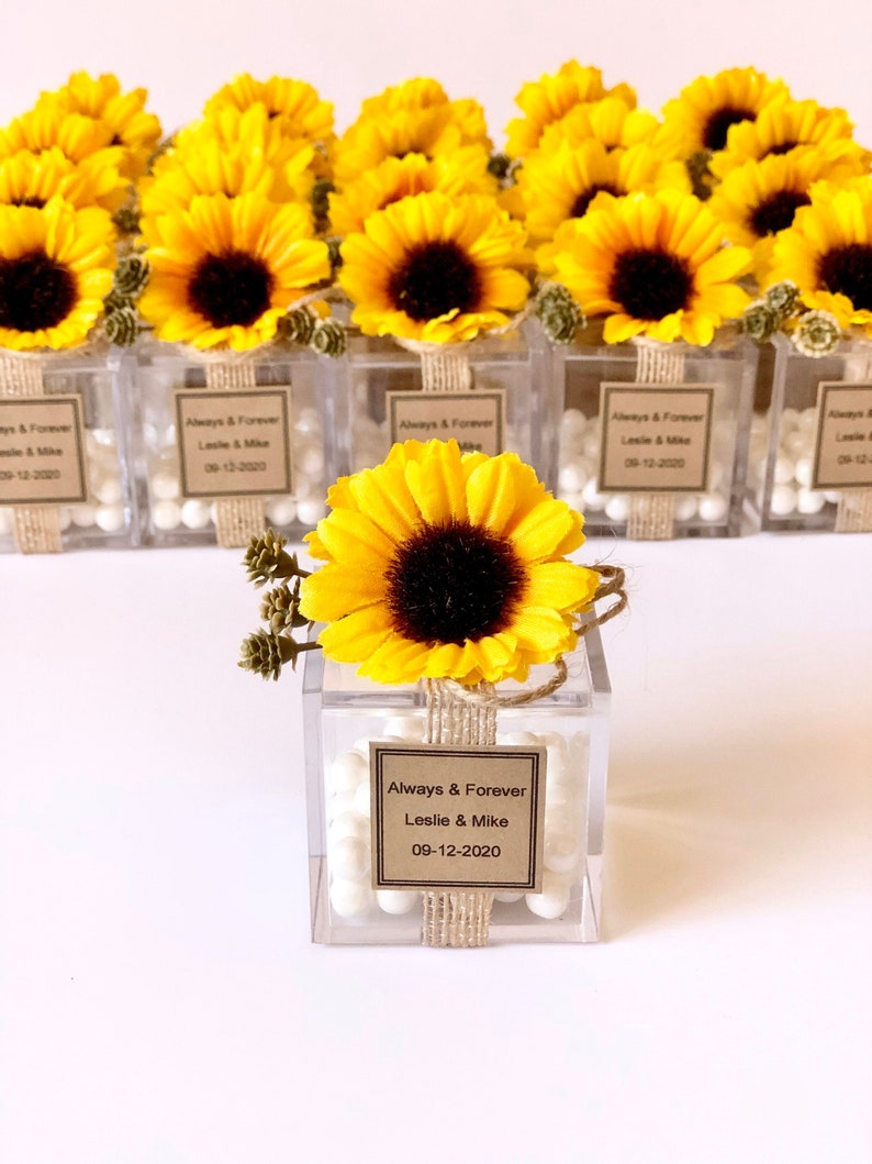 5pcs Sunflower Favors Wedding Favors Favors Favors Boxes Etsy