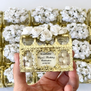 5 pcs Wedding Favors for Guests, Personalized Bachelorette Gift, Sweet 16 Party Custom Favors, Luxury Favors Boxes, Boho Vintage Favors image 5
